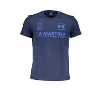 Short Sleeve T-Shirt, male, La Martina, T-Shirts, Blue, XL, Tops XL