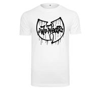 Short sleeve T-shirt Urban Classics Wu Wear Dripping Logo Blanc S