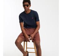 Short-Sleeve T-Shirt with Chilli Pepper Embroidery Navy Blue