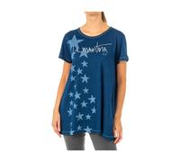 Short Sleeve T-shirt with Original Design - female - La Martina - T-Shirts - Blue - M - Tops M