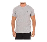 Short Sleeve T-shirt with Ribbed Neckline - male - U.S. Polo Assn. - T-Shirts - Gray - XL - Tops XL