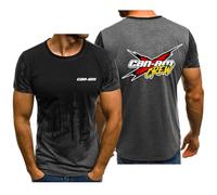 Short Sleeve Tshirt Men Crew Neck Tee C.a.n-a.m, Stylish Workout Shirts with Crew Neck, Fast-Drying Workout Tee Top Clothes, Workwear(Grey,XXL)