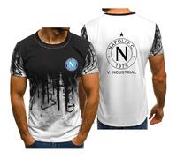 Short Sleeve Tshirt Men Crew Neck Tee SS.C Na.Poli, Short Sleeve Crewneck Tee, Comfort Breathable Gym Top, Workwear(White,XL)