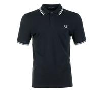Short Sleeve Twin Tipped Polo Navy White, XL