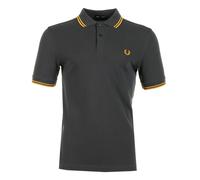 Short Sleeve Twin Tipped Polo Shirt Anchor Grey / Golden, XL