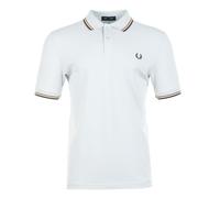 Fred Perry Mens Regular Fit Twin Tipped Fred Perry Polo Shirt - Colour: 70C Dusky Blue/Dark Caramel/Night Green - Size: Large