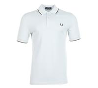 Short Sleeve Twin Tipped Polo Shirt Dusk Blue / Ecru / Green, Medium