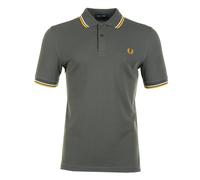 Short Sleeve Twin Tipped Polo Shirt Field Green / Ecru / Golden, XL