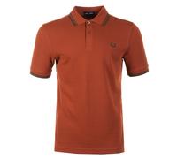 Short Sleeve Twin Tipped Polo Shirt Twilight Brandy / Night Green, Medium