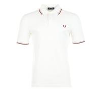 Short Sleeve Twin Tipped Polo Snow White / Silver Blue / Brandy, Medium