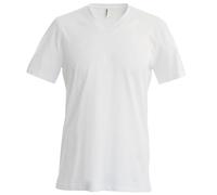 Short Sleeve V Neck Slim Fit T-Shirt Kariban White XXL