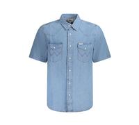 Short Sleeve Western Shirt - male - Wrangler - Short Sleeve Shirts - Blue - S - Shirts S