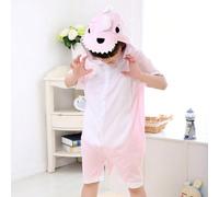 (Short Sleeve-Yellow Tiger, 110#) Summer short-sleeved cotton cartoon toilet one-piece sleeping green dragon pickup cartoon home clothes performance home representative
