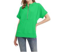 Short Sleeve Zip Up Teen Hoodies for Women Y2K Trendy with Hood Pullover Clothes Loose Fit with Designs Solid Color Casual Outfits Gothic Hooded Fashion Funny Workou Personalized Green