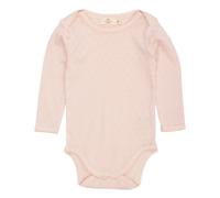 Short-sleeved bodysuit Pointelle Hearts Organic Cotton Pale Pink