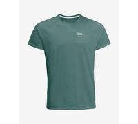 Short-sleeved forest green Jack Wolfskin Prelight Trail T-shirt. - S
