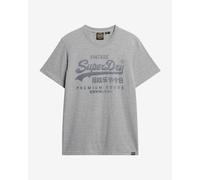 Short-sleeved gray Superdry Classic Vintage Logo T-shirt. - S