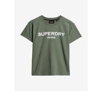 Short-sleeved green Superdry Sport Luxe women's t-shirt. - XXS