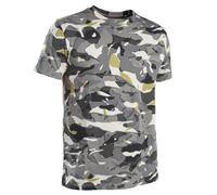 Short-sleeved Hunting T-shirt 100 Wl V1 - Grey Camouflage