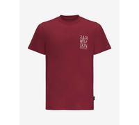 Short-sleeved Jack Wolfskin Jack Tent t-shirt in burgundy. - S