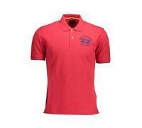 Red Cotton Polo Shirt with Embroidery - male - La Martina - Polo Shirts - Red - 2XL - Tops 2XL