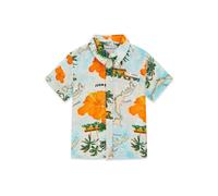 Short-sleeved poplin shirt for baby boy Guess Orange 12 mois