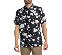 Short Sleeved Print Shirt Abstract Floral Mono L