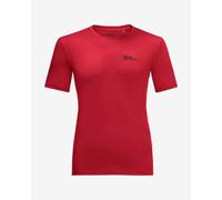 Short-sleeved red Jack Wolfskin Tech T-shirt. - M