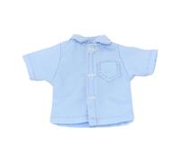 ＡＷＨＡＯ Short-sleeved Shirt for 1:12 Scale Action Figures, Miniature Clothing for 15 Cm Tall Doll Figures, Accessory, Blue