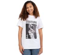 Barbie Womens T-Shirt in White | Doll Couture Fashionable Graphic Tee for Ladies | Oversized Short-Sleeve Apparel Top | Fashion Movie Daywear Merchandise Gift for Adults