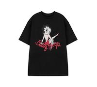 Vanilla Underground Betty Boop Womens Black Short Sleeve Graphic Tee | Vintage Cartoon Character Crew Neck T-Shirt | Retro Flapper Style Apparel | Casual Wear for Women