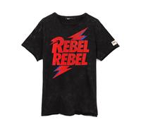 David Bowie T-Shirt for Women & Men | Unisex Rebel Rebel Song Black Short Sleeve Rock Band Tee | Music Gifts Merchandise X-Large