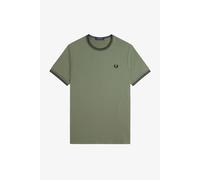 Fred Perry Mens Twin Tipped T-Shirt - Colour: Z50 Laurel Wreath Green/Black - Size: Medium