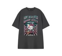 Hello Kitty World Tour Womens Grey Short Sleeved T-Shirt Friends Graphic Tee | Sanrio Characters Top