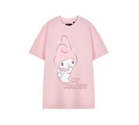 Hello Kitty & Friends My Melody Pink Womens Short-Sleeved T-Shirt | Friends Graphic Tee | Sanrio My Melody Character Shirt | Cute Pink Top for Women & Teens