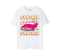 Rugrats Womens T-Shirt | Ladies Cynthia in The Car Graphic Tee in White | Iconic Retro Lightweight Short-Sleeve Top | Nostalgic Cartoon Merchandise Gift for Adults