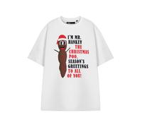 South Park Mr. Hankey Christmas Poo Graphic Tee Men's White T-Shirt | VU Brand Humor Apparel | Short Sleeve Crew Neck Holiday Top