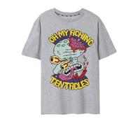(Large) SpongeBob SquarePants Short Sleeved T-Shirt (Mens Grey)