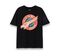 Top Gun Maverick Mens T-Shirt | Adults Talk to Me Goose Short Sleeve Distressed Graphic Tee in Black | Phoenix Emblem USA Action Movie Apparel Top | Iconic Film Series Merchandise Gift