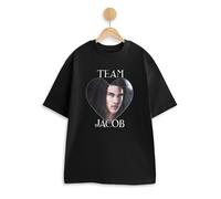 Vanilla Underground Twilight Team Jacob Women's Black Short Sleeve Graphic Tee | Support Jacob Character T-Shirt | Casual Film Merchandise Top | Twilight Saga Apparel - XX-Large