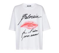 Short-sleeved T-shirt with Kiss print - female - Balmain - T-Shirts - White - S - Tops S