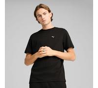 Short-Sleeved T-Shirt with Square Embroidered Logo Black