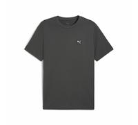 Short-Sleeved T-Shirt with Square Embroidered Logo charcoal grey