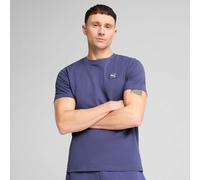 Short-Sleeved T-Shirt with Square Embroidered Logo Crystal Blue