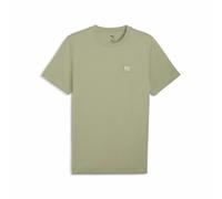 Short-Sleeved T-Shirt with Square Embroidered Logo Green
