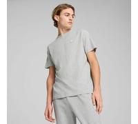 Short-Sleeved T-Shirt with Square Embroidered Logo grey