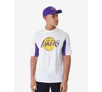 Short-sleeved white New Era NBA Mesh Panel OS Los Angeles Lakers t-shirt. - S