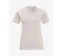 Short-sleeved white women's Jack Wolfskin Essential T-shirt. - XL