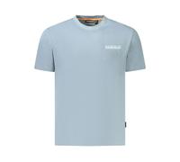 Short Sleeves Cotton T-Shirt, male, Napapijri, T-Shirts, Blue, M, Tops M