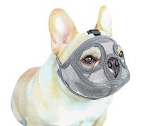 Short Snout Dog Muzzle Adjustable Mesh Bulldog Muzzle Breathable Dog Mouth Cover English French Bulldog Pekingese Shih Tzu Pug for Biting Barking Chewing Training Small Medium Large Dogs